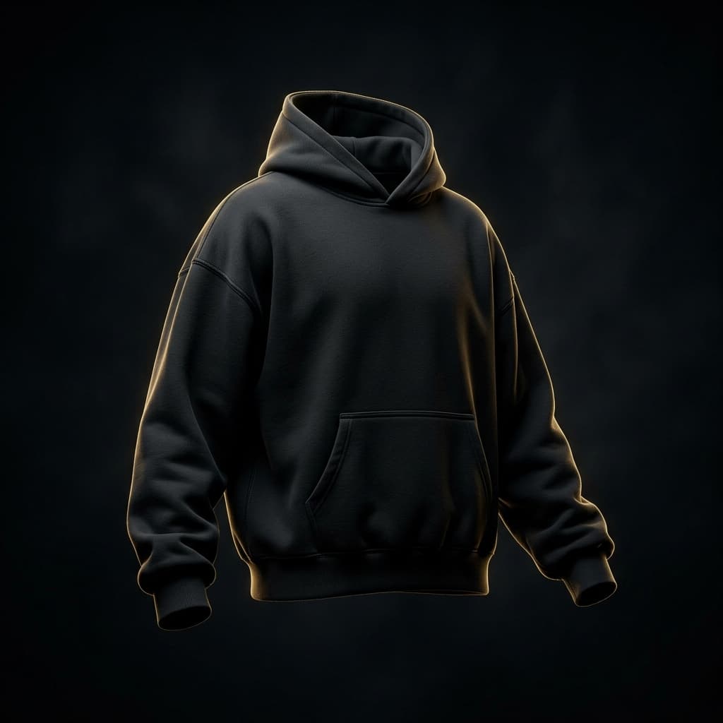 Gri Kutu Kesim Hoodie